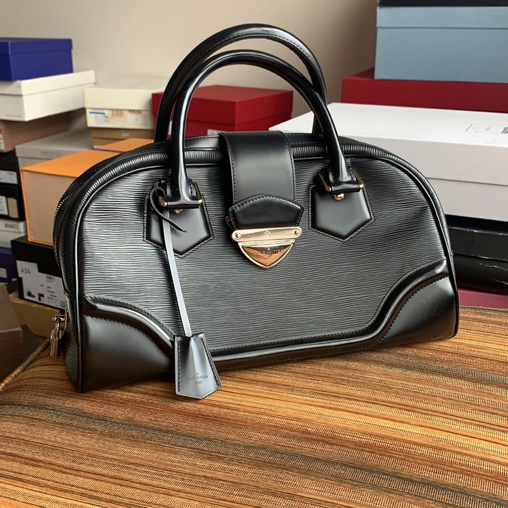 Louis Vuitton Montaigne bowling bag epi leather gm